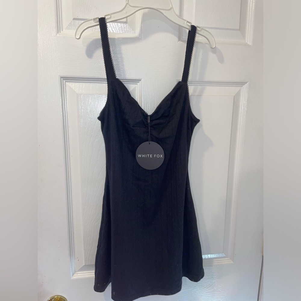 White fox mini dress
